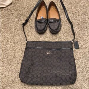 Coach crossbody with matching 7.5 shoes